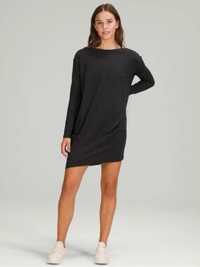 Lululemon Back in Action Long Sleeve Dress - Black